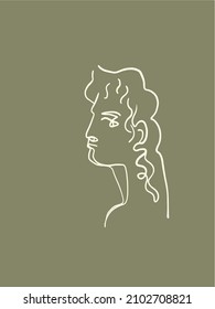 Cara Abstracta. Dibujo de estilo Jean Cocteau. Diseño de afiches. 