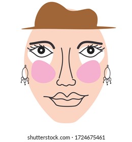 Abstract Face for Fashion Prints like Bags, Dress, Girls T- Shirts etc. 