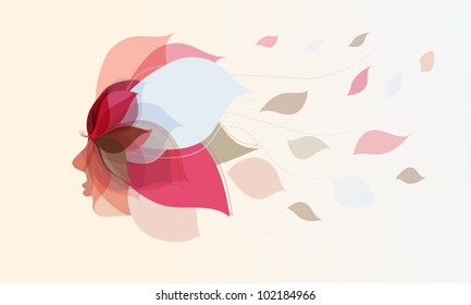 Abstract face of a girl