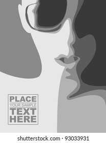 Abstract face with glasses