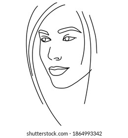 Abstract Face Line Drawing Beauty Woman Stock Vector Royalty Free Shutterstock