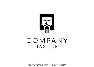 Plantilla de diseño de logotipo de cara Abstractas