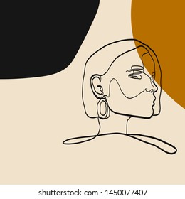 Abstract face on the creative background