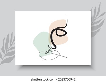 Resumen de la imagen de una línea dibujada a mano. Diseño artístico abstracto para la impresión, decoración doméstica, carátulas, papel pintado, carteles de arte mural mínimos y naturales