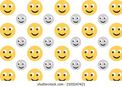 Abstract Face with Rolling Eyes Pattern Background