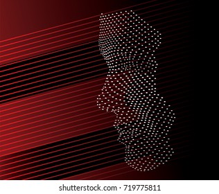 abstract face vector