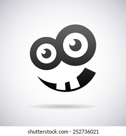Abstract face vector logo design template