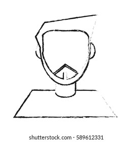 abstract faceless man icon image 