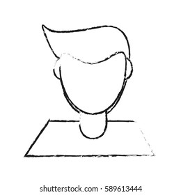 abstract faceless man icon image 