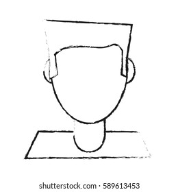 abstract faceless man icon image 