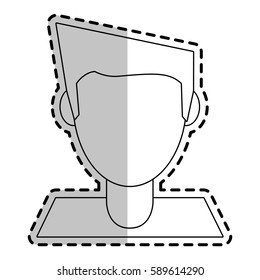 abstract faceless man icon image 