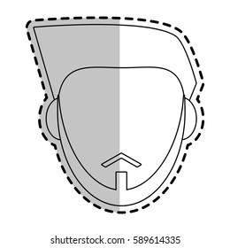 abstract faceless man icon image 