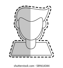 abstract faceless man icon image 