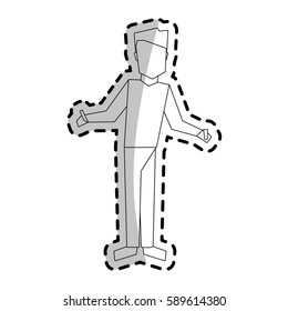abstract faceless man icon image 