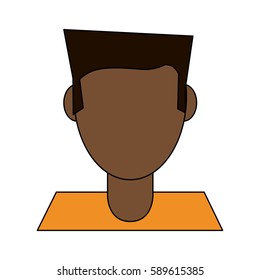 abstract faceless man icon image 