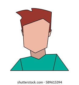abstract faceless man icon image 