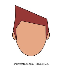 abstract faceless man icon image 