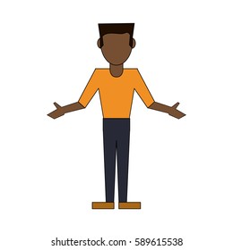 abstract faceless man icon image 