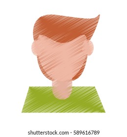 abstract faceless man icon image 