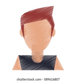 abstract faceless man icon image 