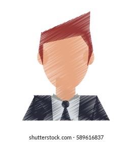 abstract faceless man icon image 