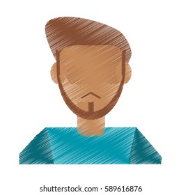 abstract faceless man icon image 