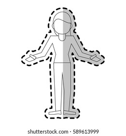 abstract faceless woman icon image 