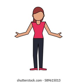 abstract faceless woman icon image 