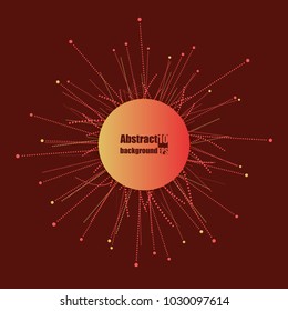 Abstract faceted element cracked into multiple fragments. Explosion effect. Eps10 Vector illustration.