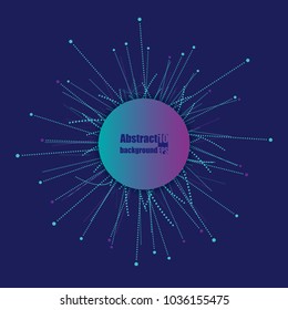 Abstract faceted element cracked into multiple fragments. Explosion effect. Eps10 Vector illustration.