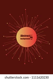 Abstract faceted element cracked into multiple fragments. Explosion effect. Eps10 Vector illustration.