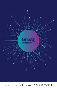 Abstract faceted element cracked into multiple fragments. Explosion effect. Eps10 Vector illustration.
