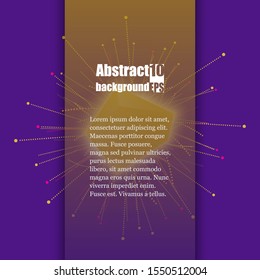 Abstract faceted element cracked into multiple fragments. Explosion effect. Brochure template. Eps10 Vector illustration.