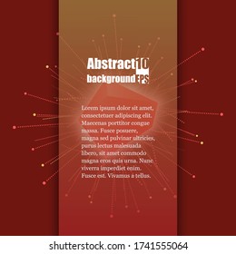 Abstract faceted element cracked into multiple fragments. Explosion effect. Brochure template. Eps10 Vector illustration.