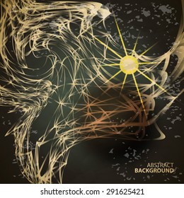 Abstract faded background with dots and lines on theme digital technology and internet