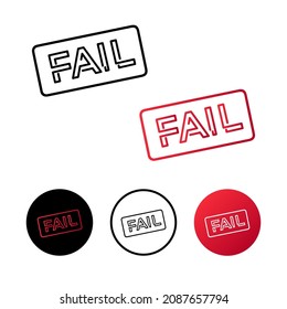 Abstract Fail Icon Illustration Flat Design