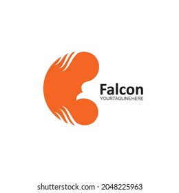 abstract Falcon Eagle Bird Template vector icon