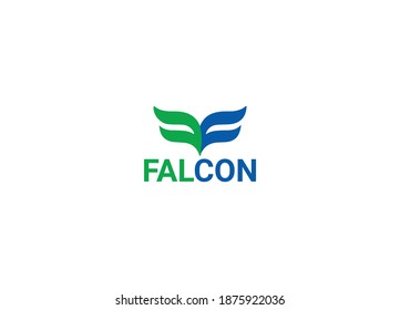 Abstract Falcon logo design template