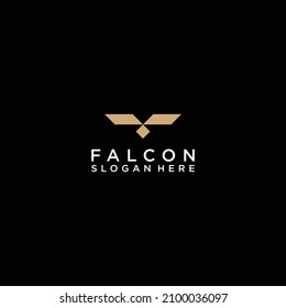 Abstract falcon logo design template