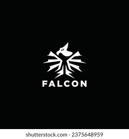 Abstract falcon logo design template

