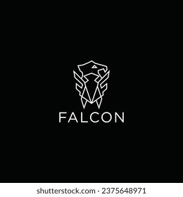 Plantilla de diseño de logotipo de halcón abstracto
