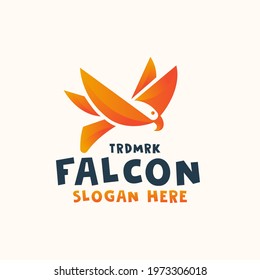 Abstract Falcon Logo Design Vector Template