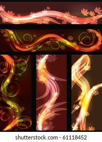 Abstract fall light effect background collection