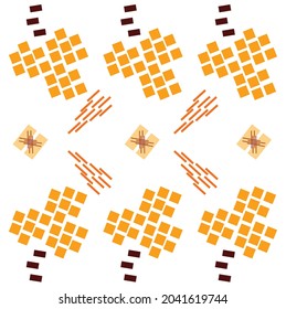 Resumen de arte vectorial de temporada de otoño en tonos de color de otoño. Ilustración para tarjetas de felicitación o invitación, fondo, banner, fondo, papel pintado, portada de libro, papel de envoltura de regalo, azulejos, pañuelo, textiles.