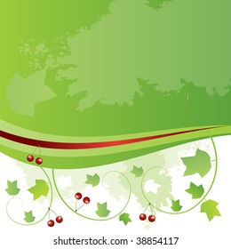 abstract  fallen leaves background - vector illustration