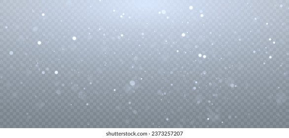 Abstract falling blue lights. Magic blue dust and glare. Festive background. Blue rain.