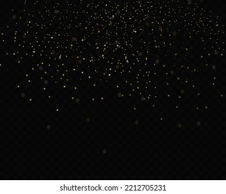 Abstract falling golden lights. Magic gold dust and highlights. Festive Christmas background. Golden Rain. Vector illustration	
