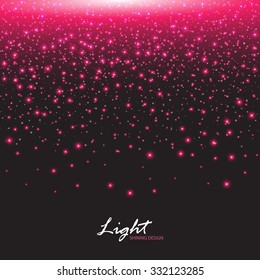 Abstract Falling Lights Background. Light Curtain. Vector illustration.