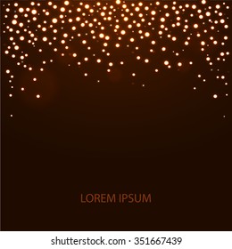 Abstract falling lights background with place for text