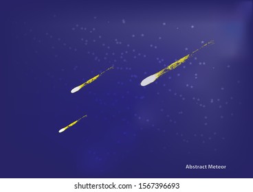 abstract falling meteor background in the sky at night